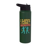 I Love Line Dancing Western Stainless Steel Insulated Water Bottle