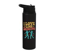 I Love Line Dancing Western Stainless Steel Insulated Water Bottle