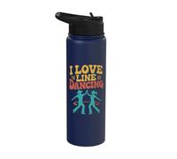 I Love Line Dancing Western Stainless Steel Insulated Water Bottle