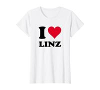 I Love Linz Value Graphic T-Shirt, Women, White, S