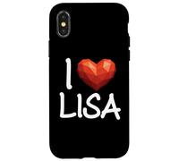 I Love Lisa Name Personalized Girl Woman BFF Friend Heart Case for iPhone X/XS