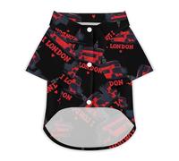 I Love London Bus Big Ben Dog Shirt for Dogs & Cats Breathable Short Sleeve Pet T-Shirt Lightweight Dog Summer Tops 3XL