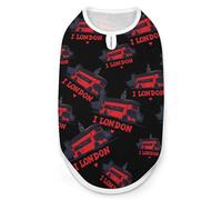 I Love London Bus Big Ben Dog Shirt for Dogs & Cats Soft Breathable Pet Vest T Shirt Lightweight Dog Tank Top XL