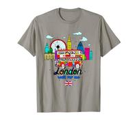 I Love London, Cool London UK Skyline Illustration Graphic T-Shirt