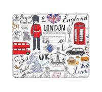 I Love London Enhanced Control Mouse Pad with Lock Stitch Edge Large Thick Non-Slip Desk Mat for Office Task