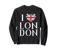 I Love London Great Britain Flag Heart Sweatshirt