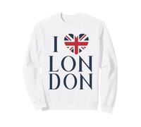 I Love London Great Britain Flag Heart Sweatshirt