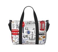 I Love London Handheld Crossbody Travel Bag Single Shoulder Handbag Sports and Fitness Bag Travel Luggage Bag