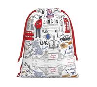 I Love London Print Comfortable Gift Lightweight Bag Easy Clean Storage Bags Reusable Multipurpose Use