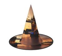 I Love London Print Halloween Witches Hat Witch Costume Women Cosplay Party Wizard Hat Accessory For Women