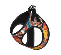 I Love London Print Harness Leash Set For Cat Dog, Reflective Adjustable Escape-Proof Vest Lead With Soft Breathable Mesh, For Small Pets And Kitten Puppy