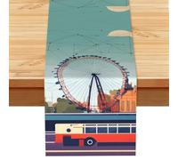 I Love London Print Table Runner Home Decor Table Runners Dining Table Wedding Valentines Party 13x72 Inch