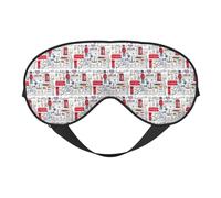 I Love London Printing Versatile Sleep Eye Cover Soft Eye Mask Reversible for Meditation & Travel Eye Mask Unisex