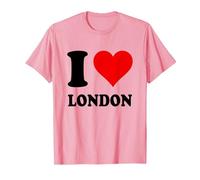I Love London T-Shirt, Men, Pink, Small