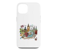 I Love London Whimsical Travel Icons British Charm Souvenir Case for iPhone 13