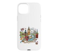 I Love London Whimsical Travel Icons British Charm Souvenir Case for iPhone 15 Plus