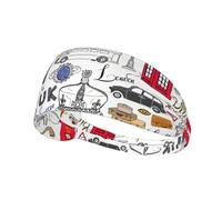 I Love London Workout Sweatbands Adjustable Hairband For Basketball,Fitness Athletics Football, Yoga