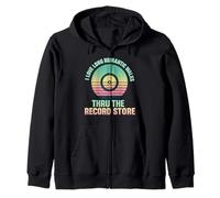 I Love Long Romantic Walks Thru The Record Store Collector Zip Hoodie