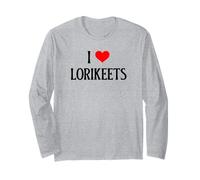 I Love Lorikeets I Heart Lorikeets Birdie Lover Bird Watcher Long Sleeve T-Shirt