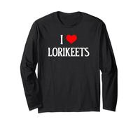 I Love Lorikeets I Heart Lorikeets Birdie Lover Bird Watcher Long Sleeve T-Shirt