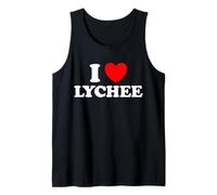 I Love Lychee Nut Funny Cute Favorite Asian Exotic Fruit Fan Tank Top