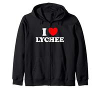 I Love Lychee Nut Funny Cute Favorite Asian Exotic Fruit Fan Zip Hoodie