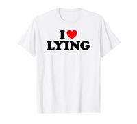 I Love Lying, I Heart Lying Value Graphic T-Shirt, Men, White, M