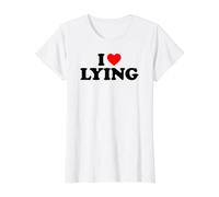 I Love Lying, I Heart Lying Value Graphic T-Shirt, Women, White, S