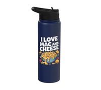 I Love Mac and Cheese Pasta Lovers Stainless Steel Insulated Water Bottle