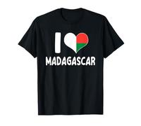 I Love Madagascar Malagasy Heart Flag T-Shirt