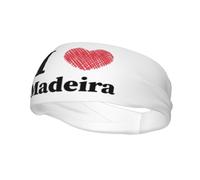 I Love Madeira Headbands for Women Men Headband Wicking Athletic Sweatband