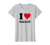 I Love Magaluf T-Shirt, Women, Silver Grey, Large