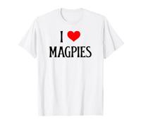 I Love Magpies I Heart Magpies Birdie Lover Bird Watcher T-Shirt