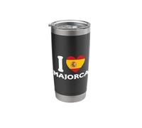 I Love Majorca Spain Heart Spanish Flag Stainless Steel Insulated Tumbler
