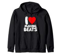 I Love Making Beats Music Producer Passion Zip Hoodie