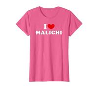 I Love Malichi, I Heart Malichi T-Shirt, Women, Pink Heather, Medium