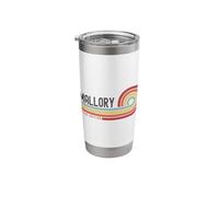 I Love Mallory Personalized Retro Sunset First Name Stainless Steel Insulated Tumbler