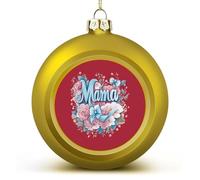 I Love Mama Mom Funny Christmas Tree Ornaments 2.4 Inch Printed Xmas Ball Decoration for Holiday Party
