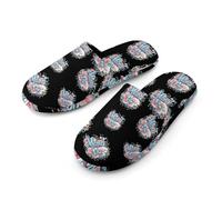 I Love Mama Mom Men's Cotton Slippers Memory Foam Comfort House Shoes Winter Indoor Slipper for Hotel Casa Spa