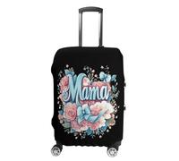 I Love Mama Mom Printed Luggage Cover Washable Suitcase Protector Fits 19-32 Inch Funny Travel Accessories