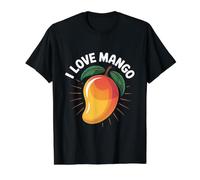 I Love Mango Juicy Tropical Fruit Lover Value Graphic T-Shirt, Men, Black, S