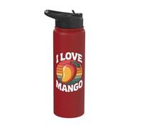 I Love Mango Retro Colorful Tropical Stainless Steel Insulated Water Bottle