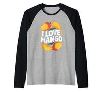 I Love Mango Tropical Fruit Freshness Raglan Baseball Tee