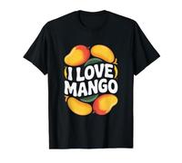 I Love Mango Tropical Fruit Freshness Value Graphic T-Shirt, Men, Black, M
