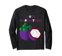 I LOVE MANGOSTEEN - EXOTIC FRUIT DESIGN IN PURPLE AND GREEN Long Sleeve T-Shirt
