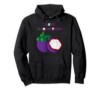 I LOVE MANGOSTEEN - EXOTIC FRUIT DESIGN IN PURPLE AND GREEN Pullover Hoodie
