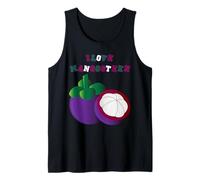 I LOVE MANGOSTEEN - EXOTIC FRUIT DESIGN IN PURPLE AND GREEN Tank Top