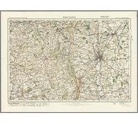 I Love Maps - 73 x 100 cm | Worcester Map - Historical, Physical, Topographic - Matte Finish - Full Color