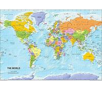 I Love Maps - A2 Size 42 x 59.4 cm - Paper Laminated | The World Political Map
