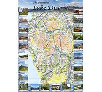I Love Maps Lake District Map (59.4 x 84.1 cm) - Full Color, Glossy Finish, Navigational Map